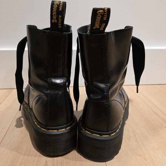 Dr Martens Molly Combat Boots High Top Shoes Boots Leather Black Womens 9 Grunge - Picture 10 of 10